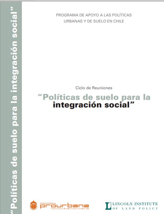 Imagen de I Ciclo: Políticas de suelo para la integración Social