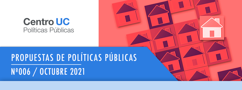 Casas dibujadas de color rojo con un texto: Propuestas de políticas públicas 2021